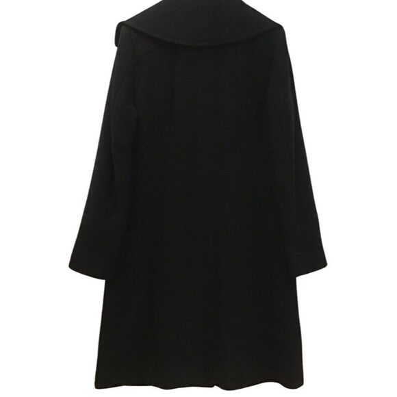 COLE HAAN Wool Cashmere Coat, Black, Size 10 - Picture 7 of 16